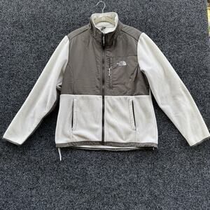 The North Face Denali Jacket Women's Sz Lg Fleece Polartec White Full Zip Womens